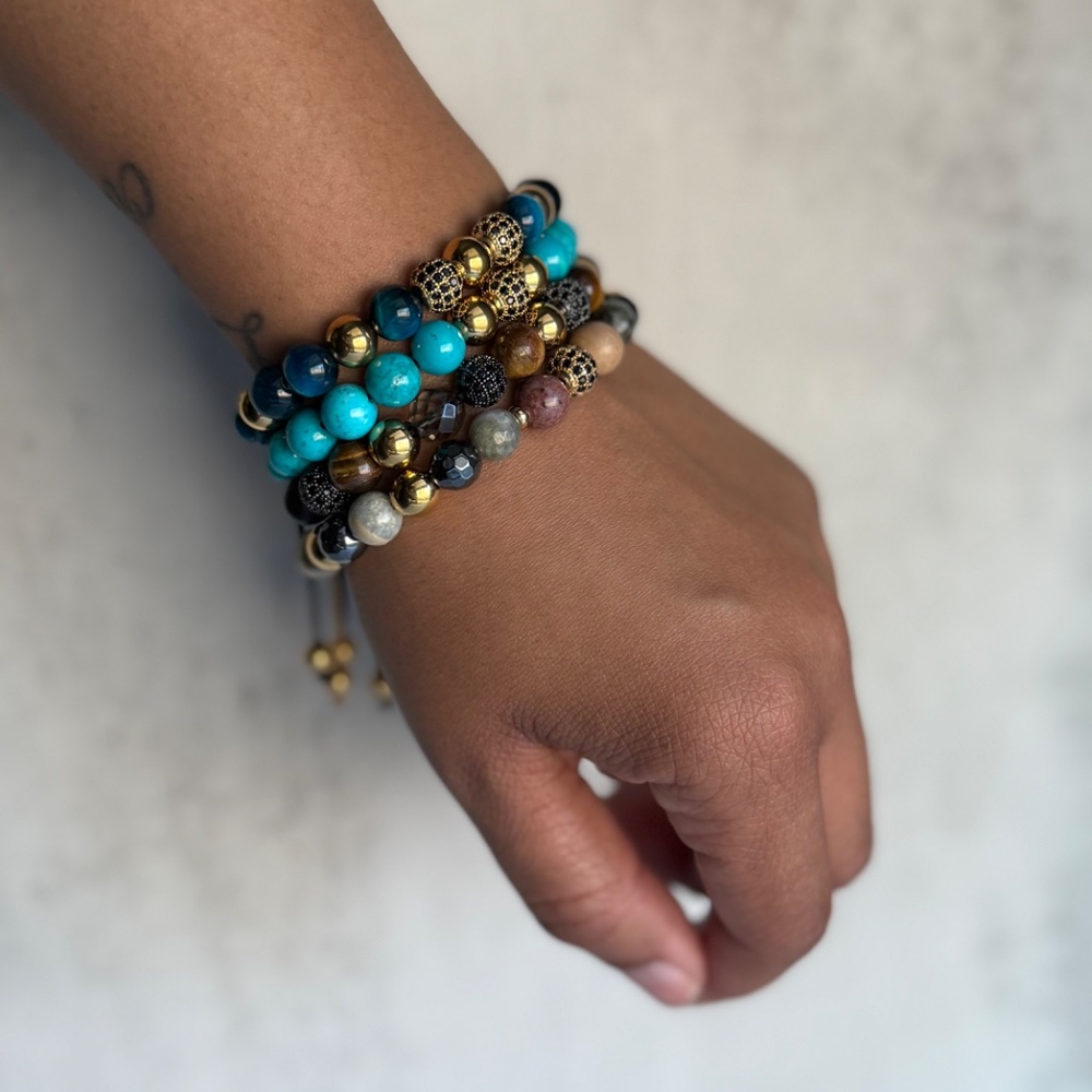 Beaded Rope String Bracelet Stack - Picture 6 of 9